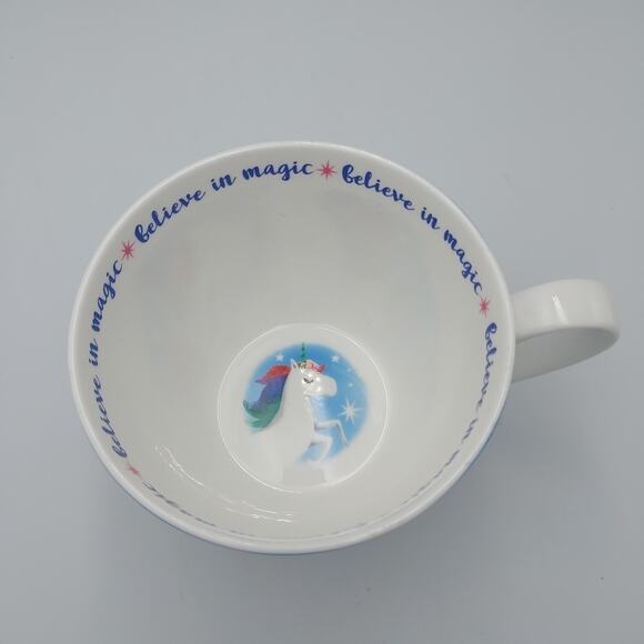 Portobello by Design Santa & Sleigh pulled by Unicorns 16 oz Believe in Magic - Picture 4 of 6
